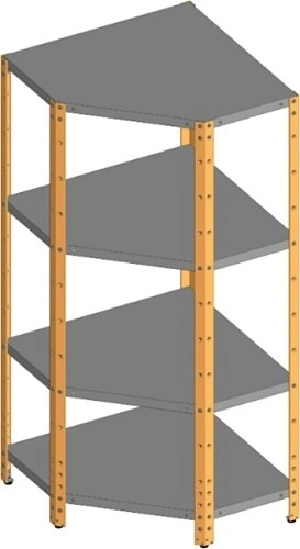Стеллаж производственный угловой RESTOINOX СТПУ-5/7-ЭН