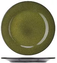 Тарелка Борисовская Керамика ФРФ88800163 фарфор, D=26см, салатов., черный