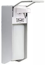 Дозатор для жидкого мыла PUFF-8190 локтевой, 1 л, пластик, белый