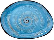 Блюдо WILMAX Spiral WL-669642/A фарфор, L=33, B=24,5, голубой