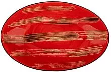 Салатник WILMAX Scratch WL-668241/A фарфор, L=30, B=19,5, H=7 см, красный