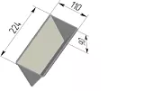 Крышка одиночная для формы "Треугольная" (ст.) (225 х 110 х 90 мм)