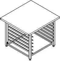 Подставка для пароконвектомата EKSI Профи ППК 6/860/800/690