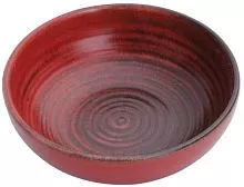 Салатник PORLAND Lykke Red 368113 фарфор, 550 мл, D=13, H=4,5 см, темно-красный