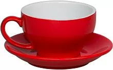 Чайная пара P.L. Proff Cuisine Бариста 81220239 фарфор, 320 мл, D=11, H=7 см, красный