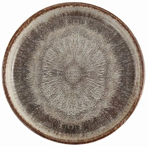 Тарелка мелкая PORLAND Stoneware Iris 18KP16 фарфор, D=15,5, H=2,1 см, темно-коричневый