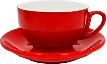 Чайная пара P.L. Proff Cuisine Бариста 81272064 фарфор, 300 мл, D=10,5, H=6 см, красный
