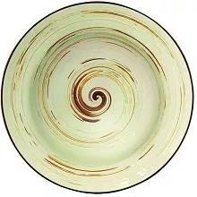 Тарелка глубокая WILMAX Spiral WL-669128/A фарфор,D=28,5 см, фисташковый