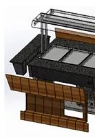 Комплект фасадов лицевой с 1 вставкой REFETTORIO 500 шведский стол островной сдвоенный