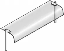 Полка для линии раздачи EMAINOX гнутое стекло ISVS4