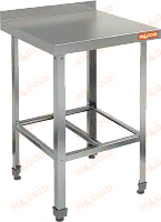 Стол пристенный с бортом и полкой решеткой HICOLD НСО-7/7Б ЭН