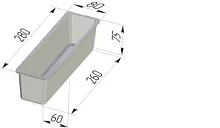 Форма для хлеба "Тостерная" (280 х 80 х 75 мм)