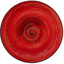 Тарелка глубокая WILMAX Spiral WL-669223/A фарфор,D=22,5 см, красный