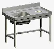 Стол для грязной посуды для ПММ ТЕХНО-ТТ СПМ-1200 Л