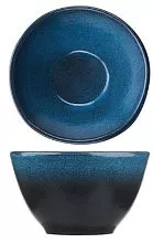 Салатник Борисовская Керамика ФРФ88809864 фарфор, 0, 6л, D=15, H=8см, голуб., черный