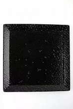 Тарелка квадратная PORLAND Black Moss 188727 фарфор, L=26,8, B=26,8, H=1,7 см, черный