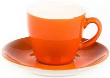 Кофейная пара P.L. Proff Cuisine Бариста 81223309 фарфор, 80 мл, D=6,2, H=5,3 см, оранжевый