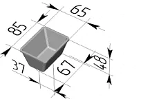 Форма для хлеба №12-2 (85 х 65 х 48 мм)