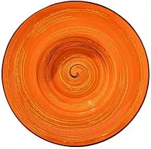 Тарелка глубокая WILMAX Spiral WL-669323/A фарфор, D=22,5 см, оранжевый