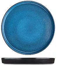 Блюдо Борисовская Керамика ФРФ88804264 фарфор, 1л, D=280, H=35мм, голуб., черный