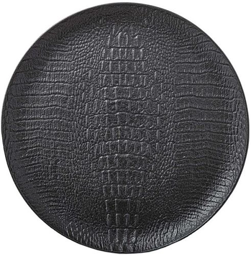 Тарелка мелкая WILMAX Croco WL-662102/A фарфор, D=15,5, черный