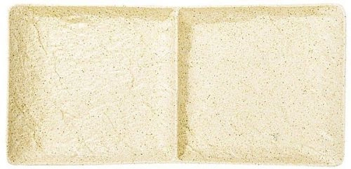 Блюдо прямоугольное WILMAX Sandstone WL-661335/A фарфор, L=27, B=13 см, 2 секции, песочный