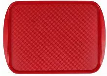 Поднос столовый из полистирола 450х350 мм красный
