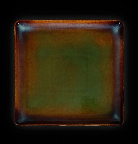 Тарелка квадратная «Corone Verde» 232х232 мм синий+зеленый фк0713