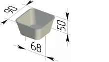 Форма для хлеба №12-3 (90 х 90 х 50 мм)