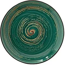 Тарелка мелкая WILMAX Spiral WL-669511/A фарфор, D=18 см, зеленый