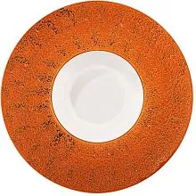 Тарелка глубокая WILMAX Splash WL-667326/A фарфор, 250 мл, D=27см, оранжевый