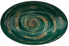 Салатник WILMAX Spiral WL-669541/A фарфор, L=30, B=19,5, H=7 см, зеленый