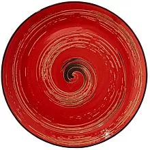Тарелка мелкая WILMAX Spiral WL-669211/A фарфор, D=18 см, красный