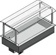 Прилавок тепловой встраиваемый ENOFRIGO Doge Isola V-Curvo SVT Fissa BM 1400