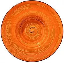 Тарелка глубокая WILMAX Spiral WL-669324/A фарфор, D=25,5 см, оранжевый
