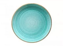 Тарелка мелкая BONNA Аура Аква AAQGRM19DZ фарфор, D=19 см, голубой