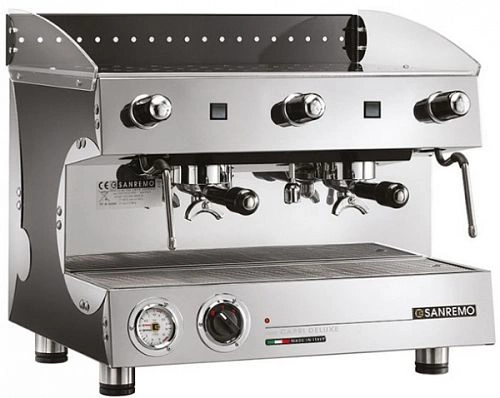 Кофемашина рожковая SANREMO Capri DLX 2 высокие группы, черный