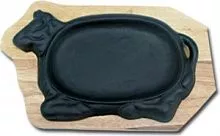 Сковорода на деревянной подставке Коровка 270х180 мм [DSU-S-SN (COW)] кт879