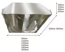 Зонт вытяжной центральный ITERMA ЗВЦ-1800х2000х350
