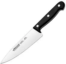 Нож поварской ARCOS 280404 сталь нерж., полиоксиметилен, L=270/155, B=39мм, черный, металлич.