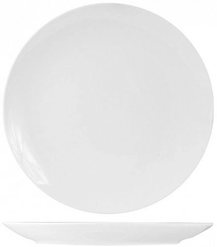 Блюдо круглое без борта KUNSTWERK A0022 фарфор, D=34, 5см, белый