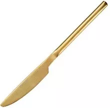 Нож столовый KUNSTWERK Саппоро бэйсик S049-5g нерж.сталь, L=22см, B=1,8см, матовый золотой