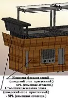 Комплект фасадов лицевой с левой вставкой REFETTORIO 800 шведский стол пристенный