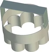 Форма кондитерская семицветик с ручкой SPIKA нерж.сталь, D=9 см