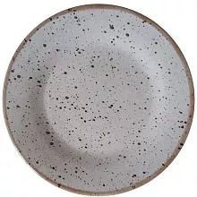 Тарелка мелкая Борисовская Керамика ФРФ88802051 фарфор, 200мл, D=20, H=2см, белый, черный