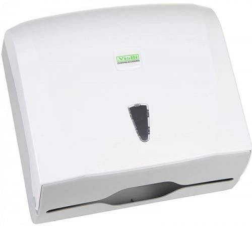 Диспенсер для бумажных полотенец LUXSTAHL 9104/1 пластик, белый/серый