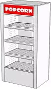 Витрина тепловая для попкорна ROBOLABS VTP-084SR