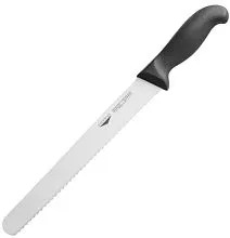 Нож для хлеба PADERNO 18028-30 сталь нерж., пластик, L=425/300, B=25 мм, черный