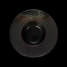 Тарелка для пасты «Corone» 252 мм черная с белым