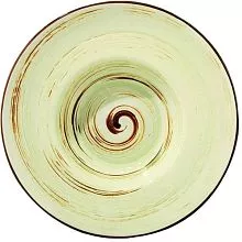 Тарелка глубокая WILMAX Spiral WL-669122/A фарфор, D=20 см, фисташковый